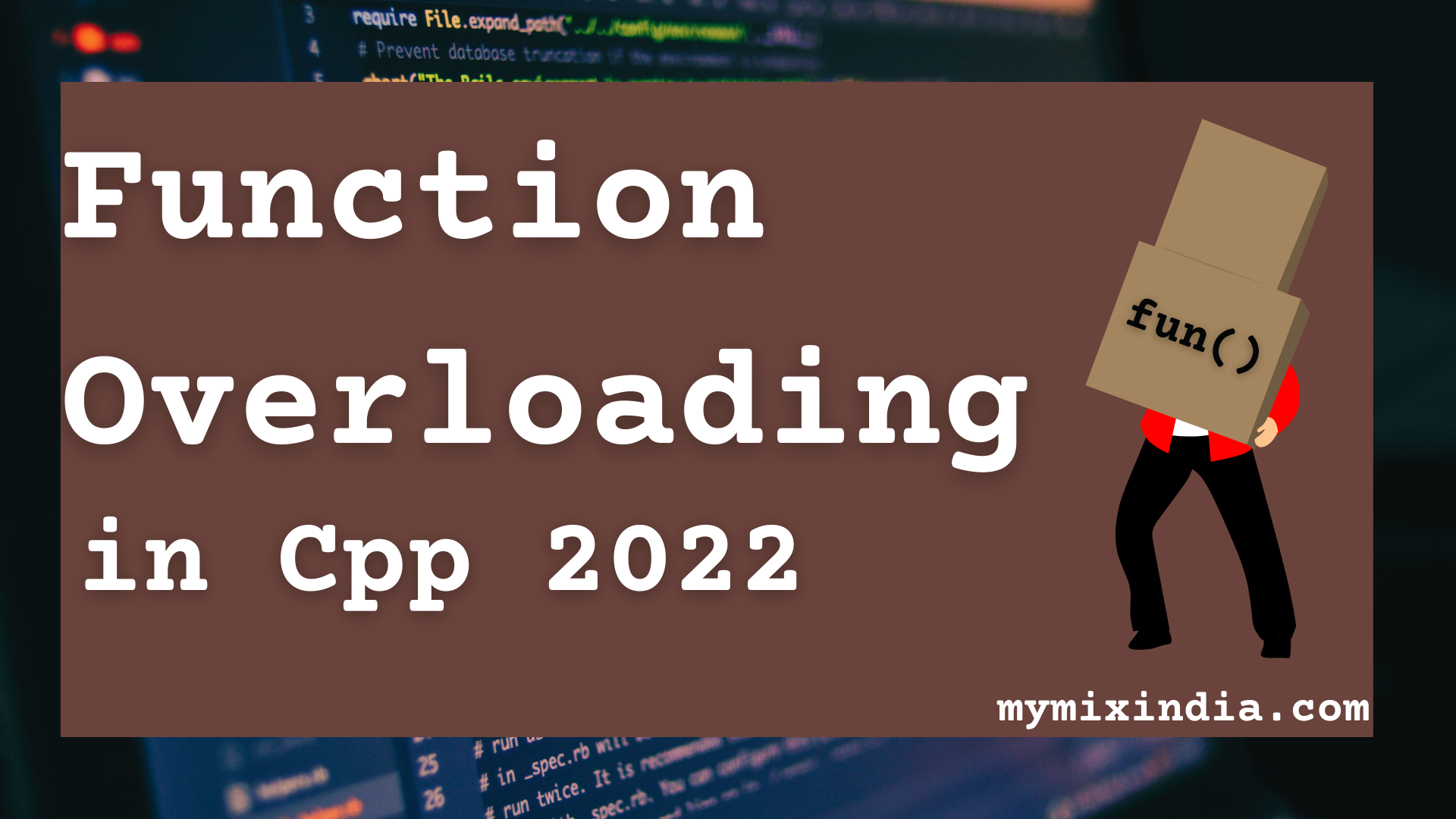 Function Overloading in Cpp 2022 - mymixindia.com